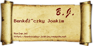 Benkóczky Joakim névjegykártya